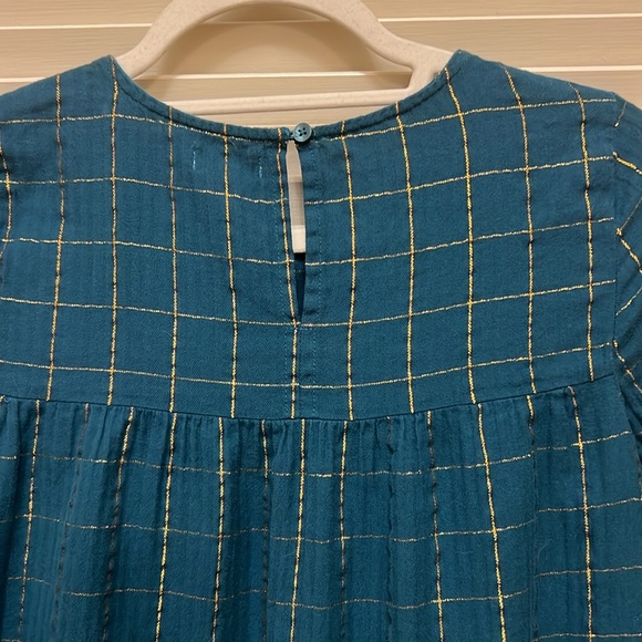 Cat & Jack Gold Metallic Thread Top in Forest Green, Size XL (14-16), EUC - Picture 11 of 15